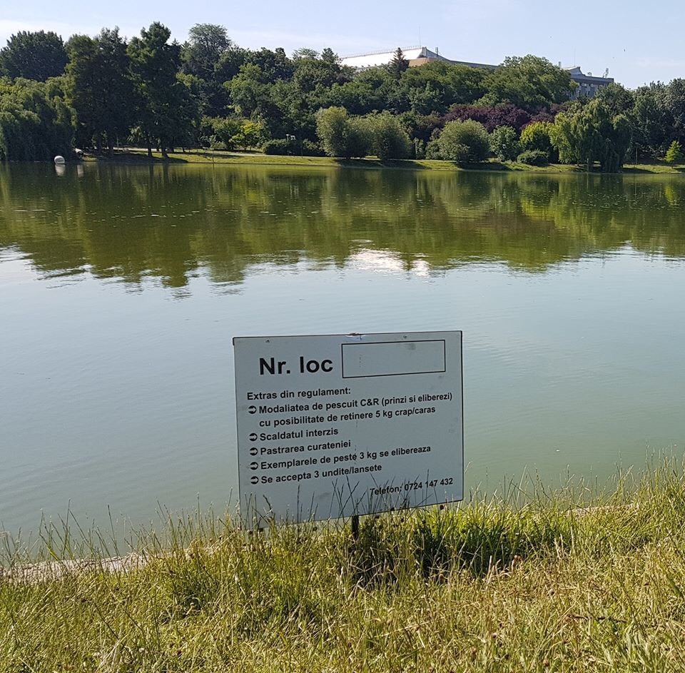 Parcul Tineretului - transformat în baltă de pescuit